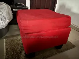 Red Cushioned Ottoman
