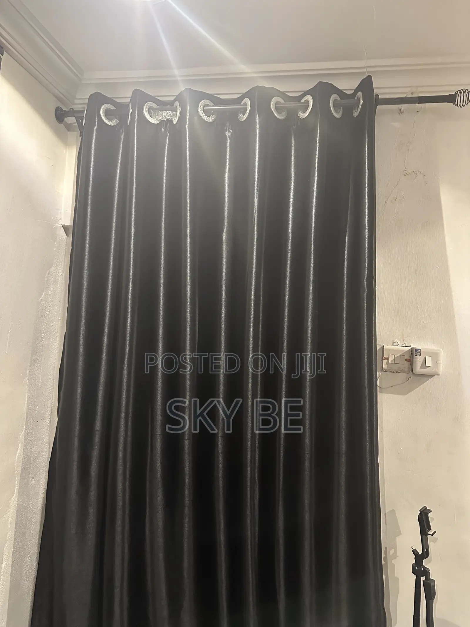 2 Windows Curtains 1door With Rods