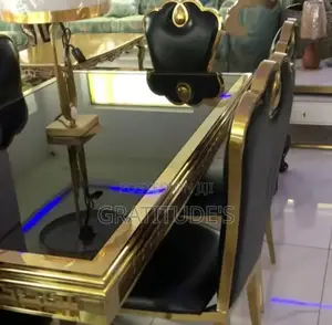 Versace Gold Dining Table Set 6 Seater