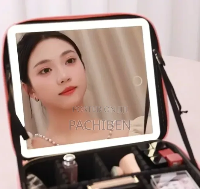 Make Up Bag With Rechargeable Removable Led Light Mirror