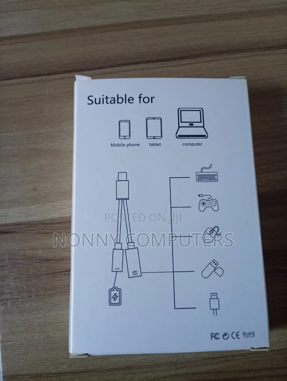 Usb-C Otg Splitter Cable With Charging Usb-a Adapter