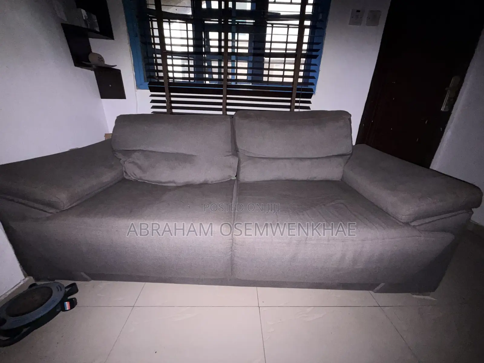 Large Gray Colored 2-Seater Sofa