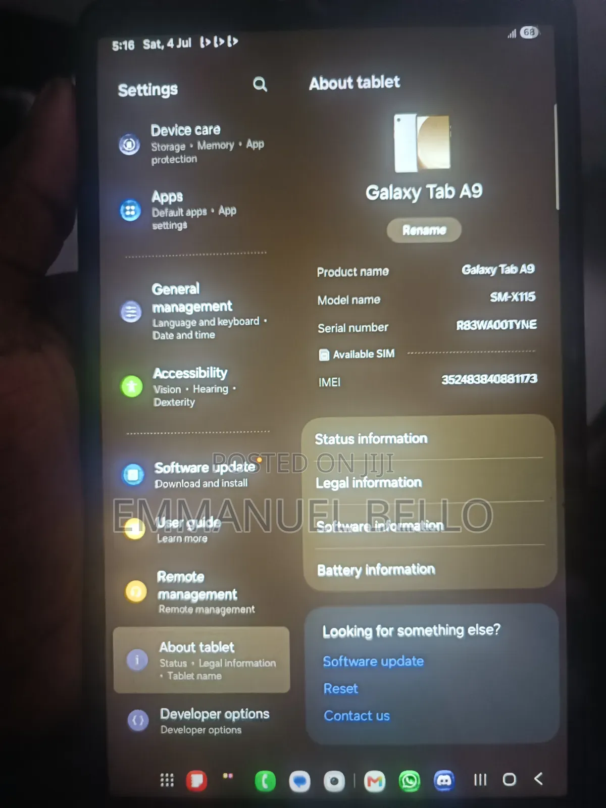 Samsung Galaxy Tab A9 64 GB Silver