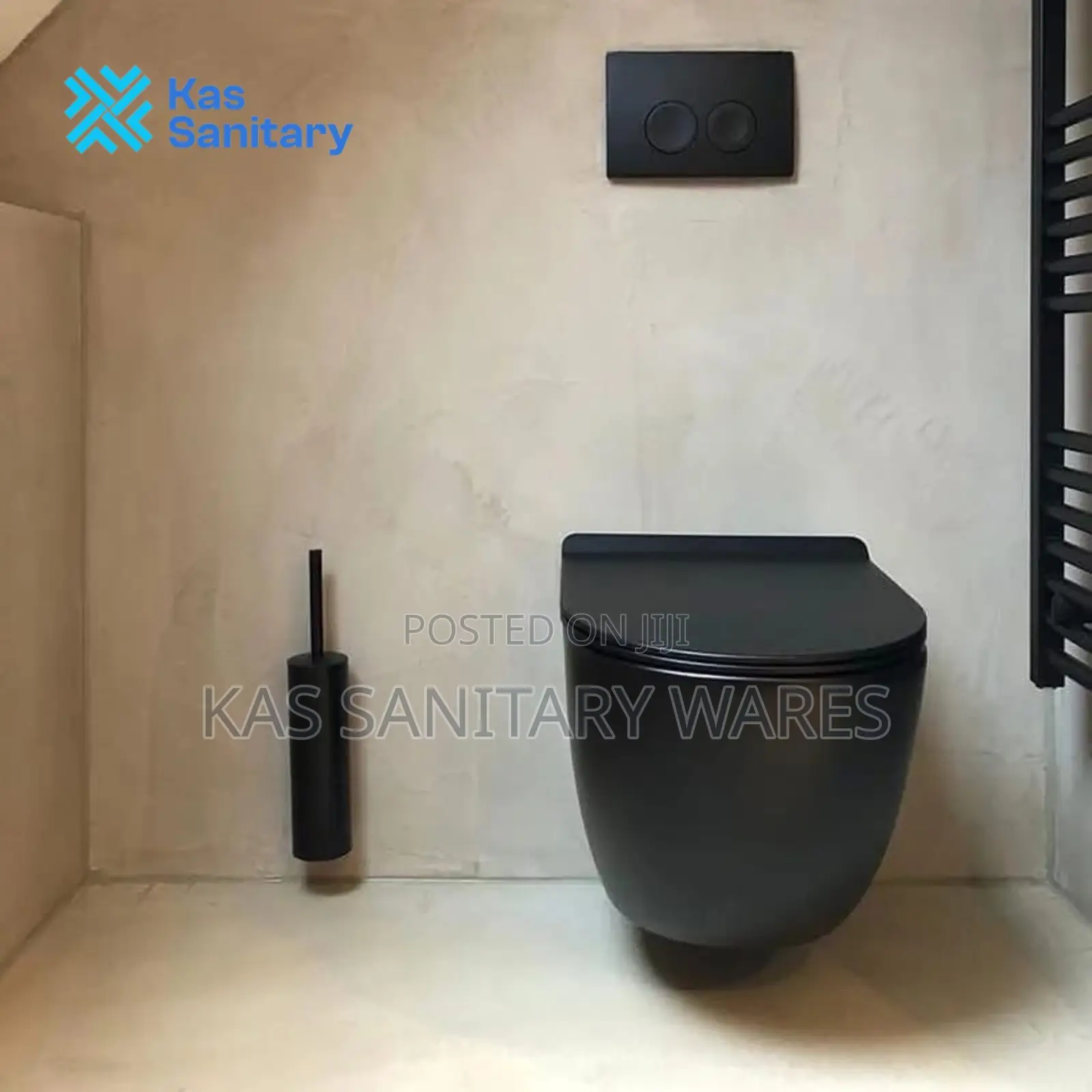 Black Concealed Water Closet