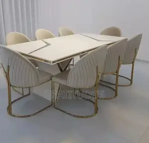 Luxury Turkish Dining Table Set 6 Chairs