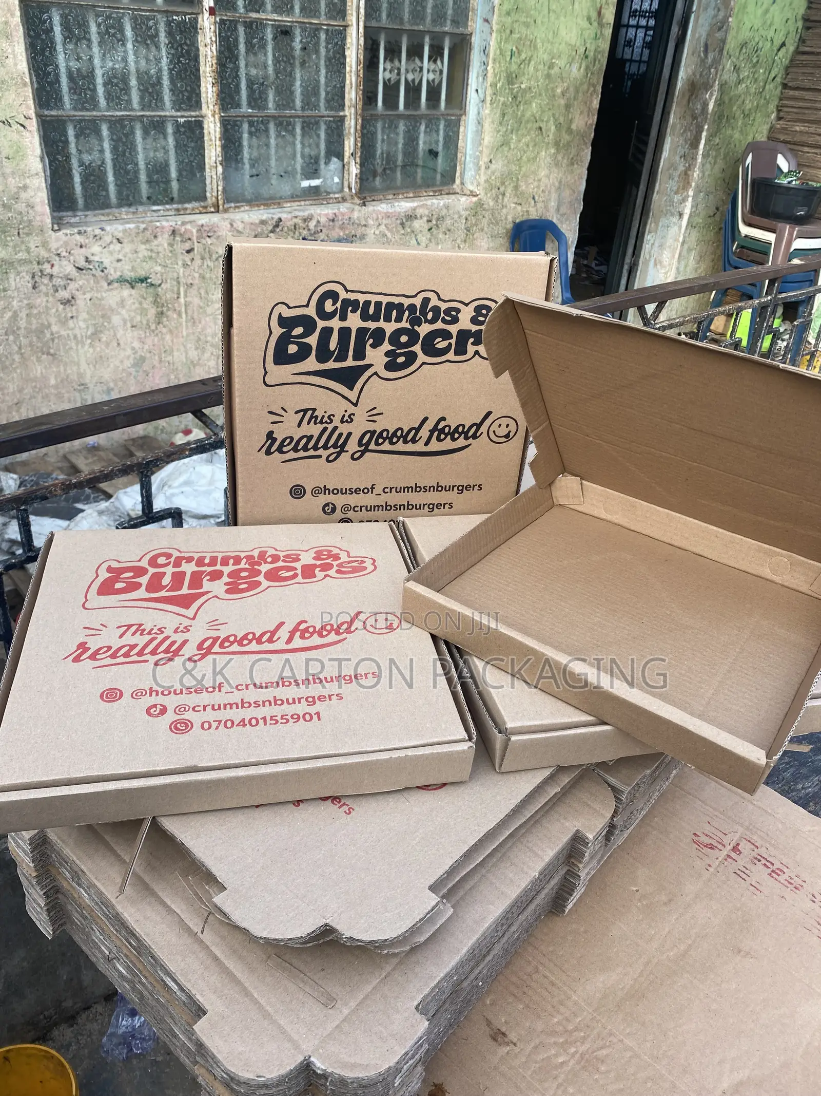 Two Colors Printed Pizza Box