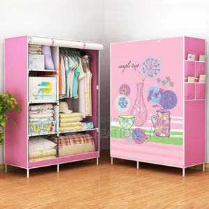 Portable Fabric Wardrobe / Clothes Closet - Purple Anime Edition New