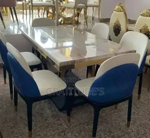 Marble Top Dining Table Set 6 Seater