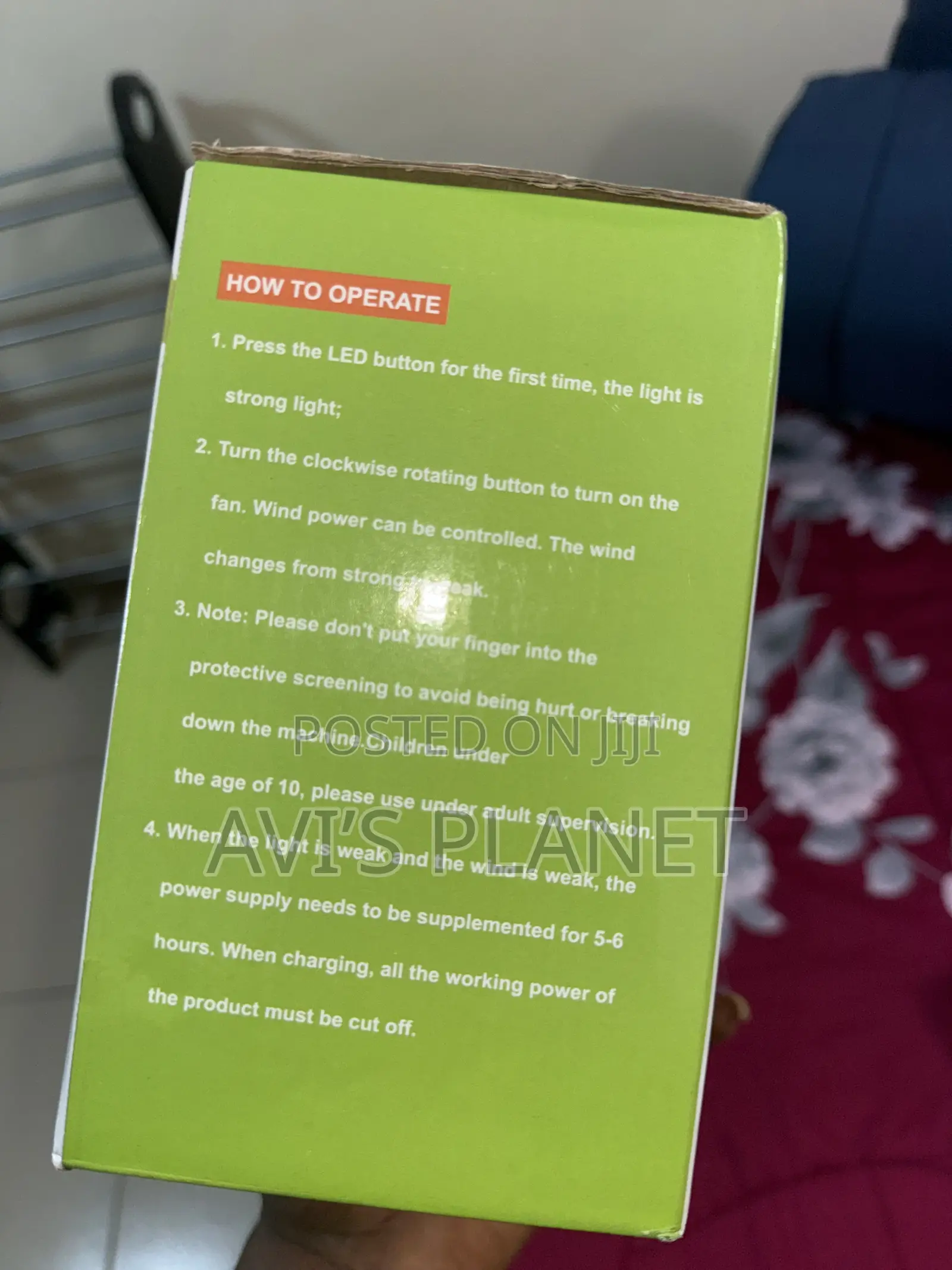 Portable Rechargeable Fan