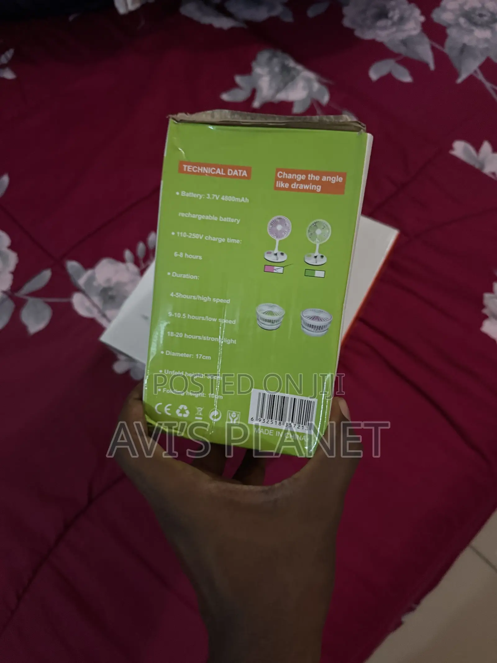 Portable Rechargeable Fan