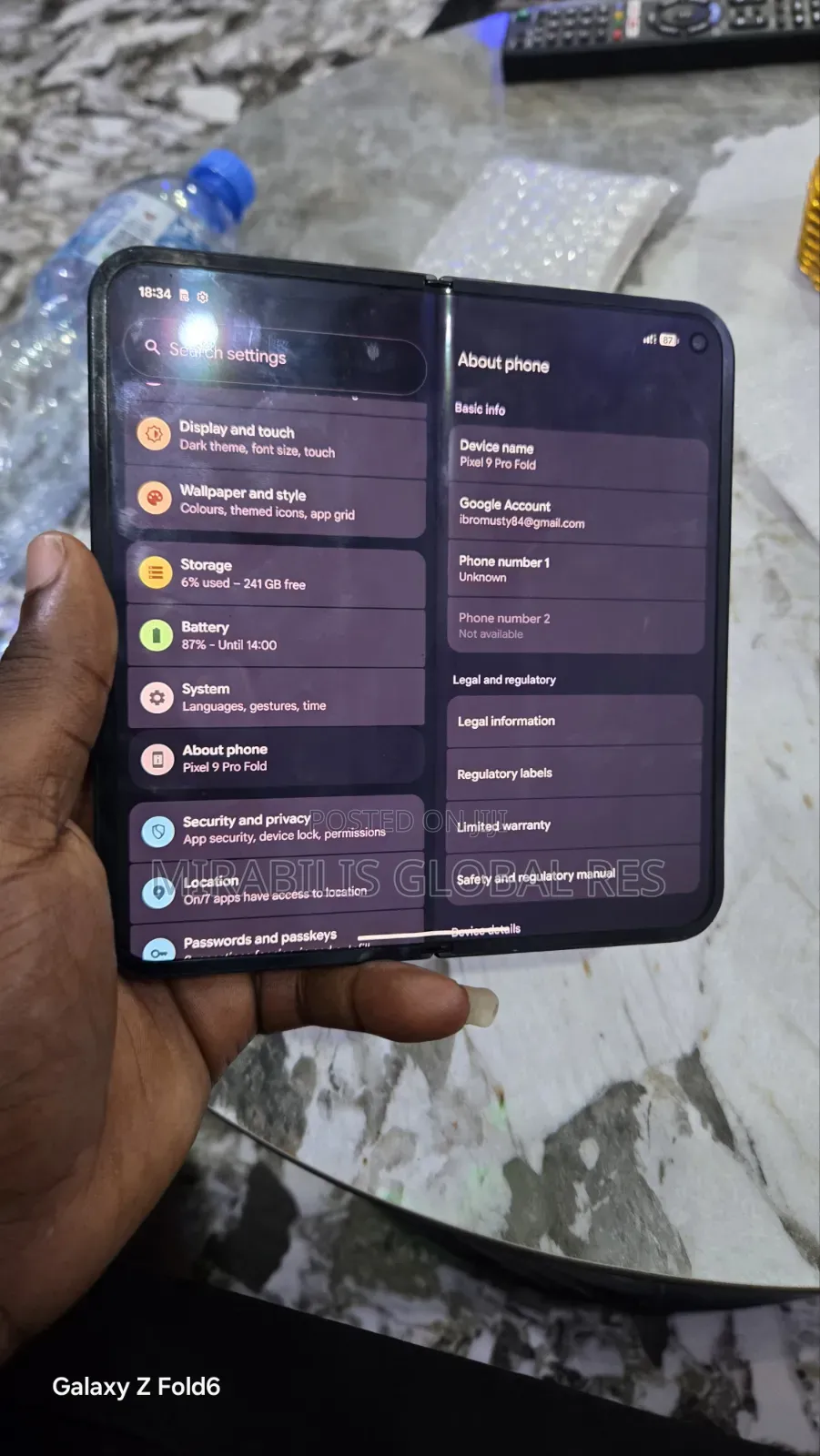 Google Pixel 9 Pro Fold 256 GB Black