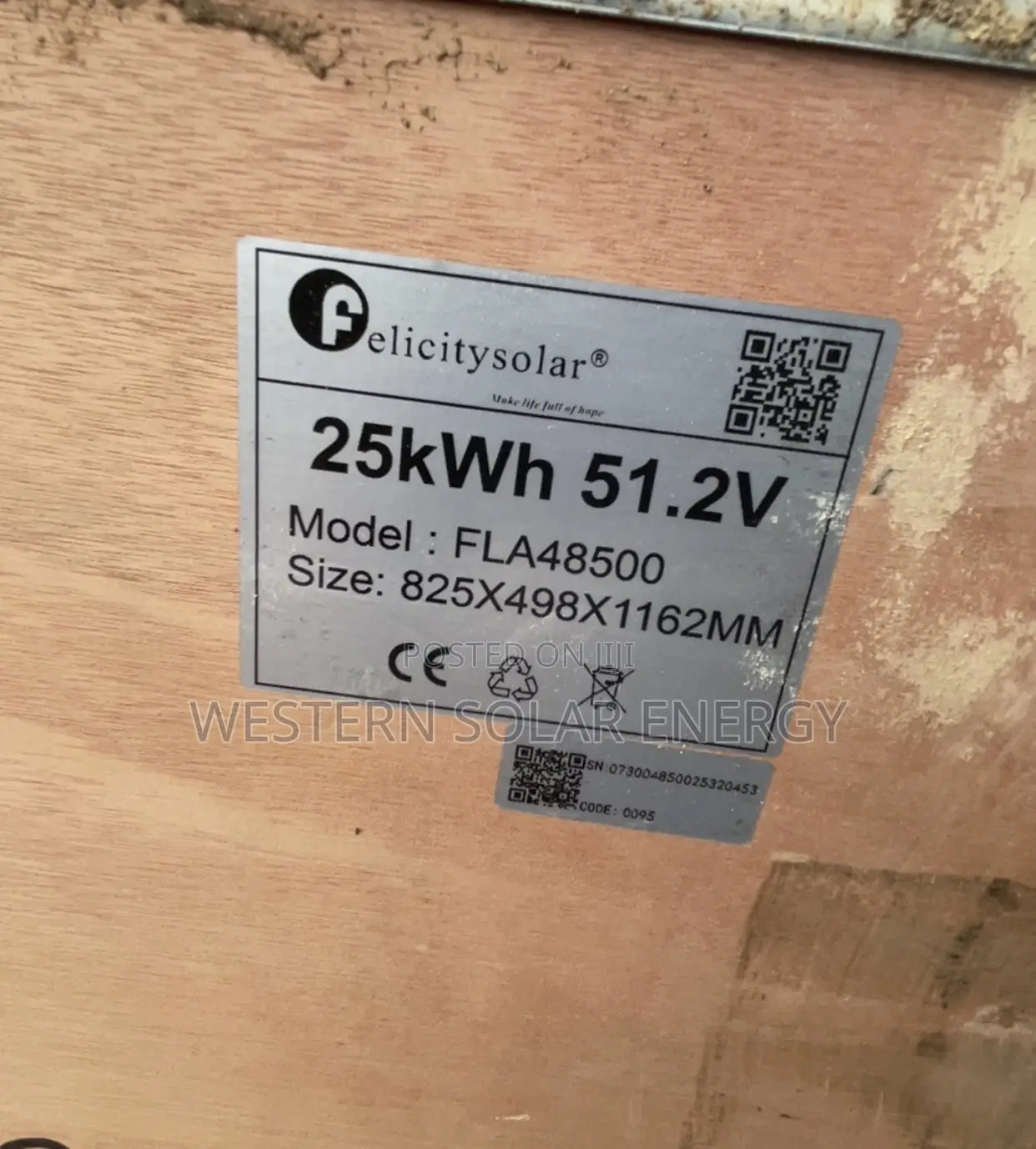 Felicity 25kwh Lithium Battery (Fla)