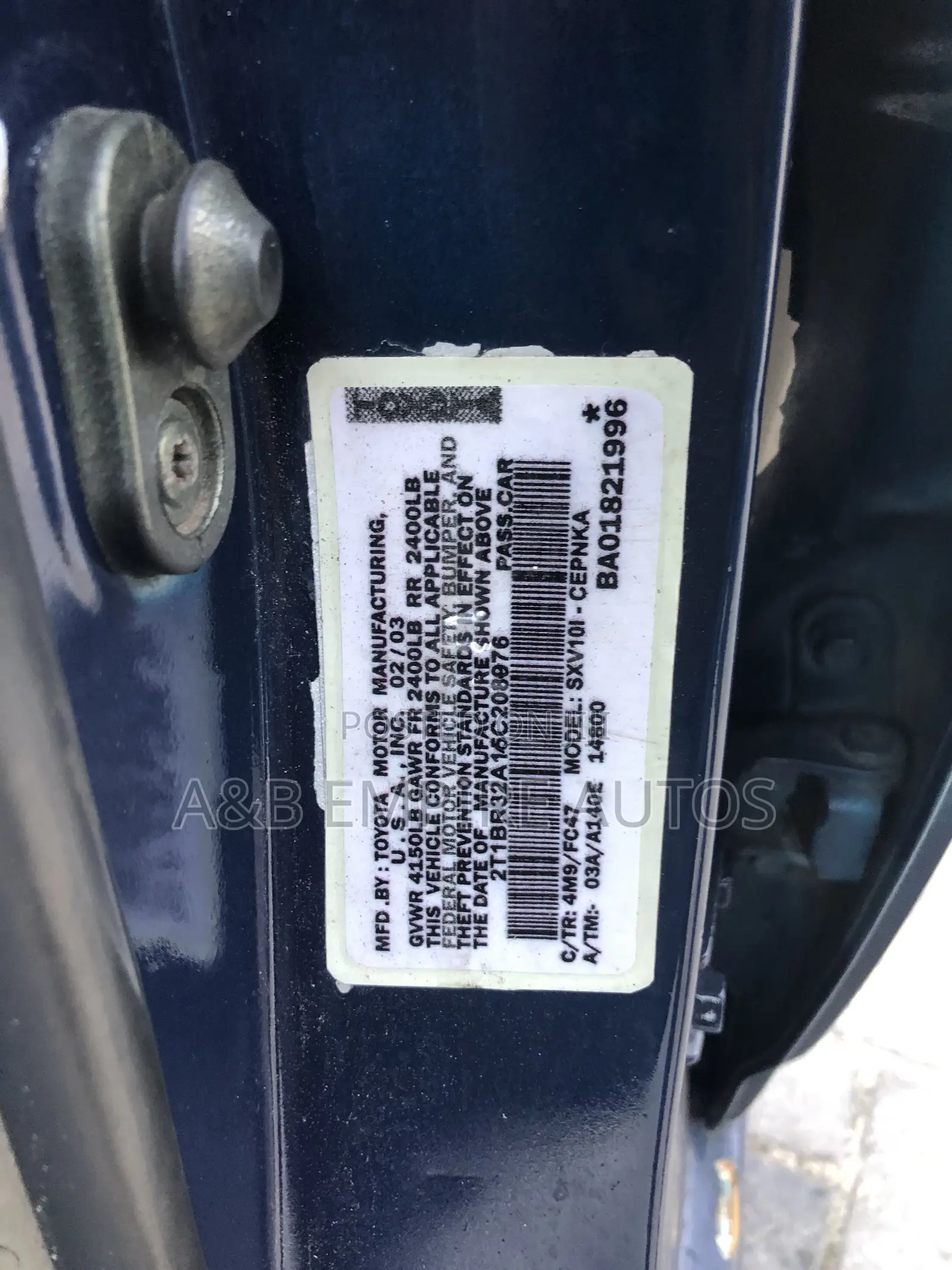 Toyota Corolla 2004 Blue