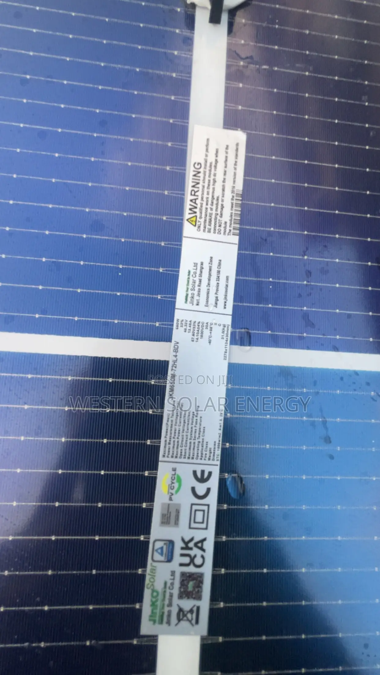 Jinko 650w Bifacial Solar Panel All Black