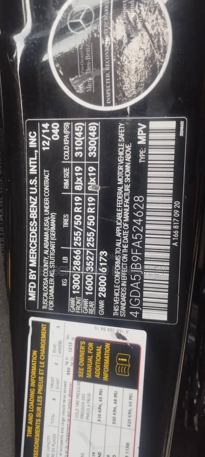 Mercedes-Benz M Class 2015 Black