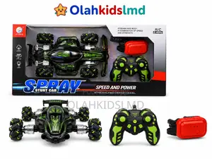 Jt Toys Spray Stunt Car – 2.4ghz Rc Car With Led Lights 360° Spin