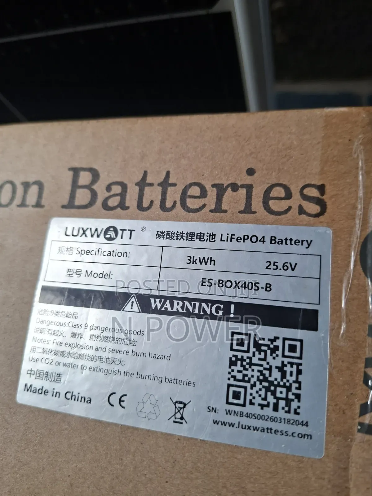 Luxwatt Solar 3kwh 24v Lithium Battery