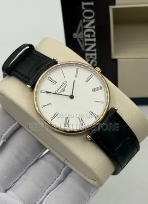High Quality Luxury Longines Men Genuine Leather Wristwatch