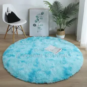 Fluffy Plush Round Rug