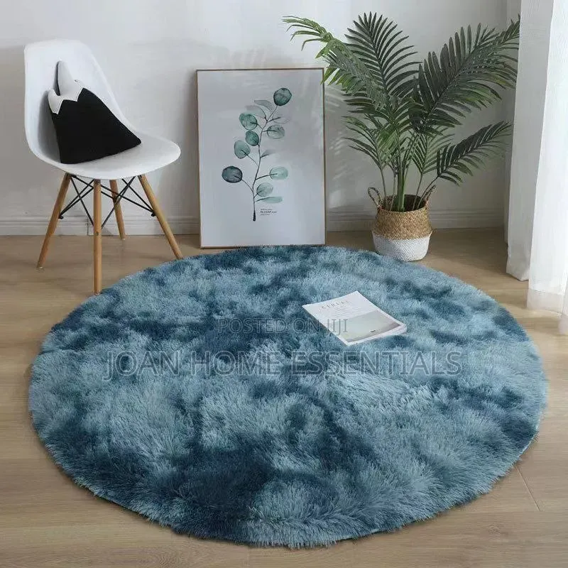 Fluffy Plush Round Rug