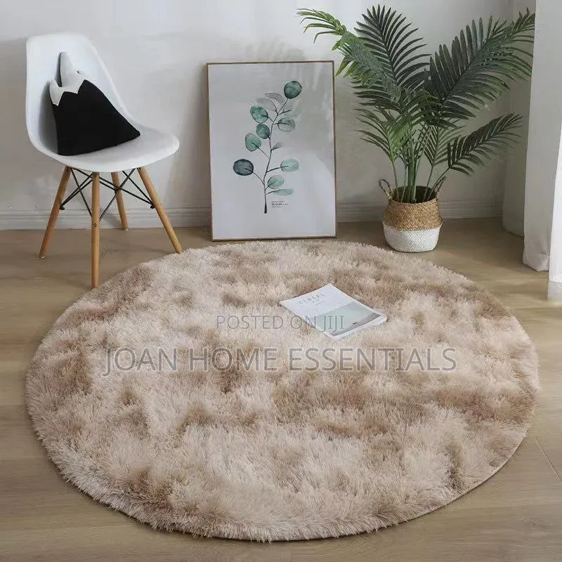 Fluffy Plush Round Rug