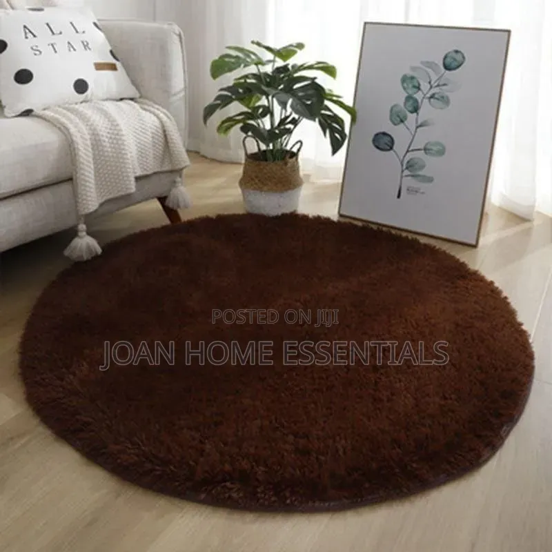Fluffy Plush Round Rug
