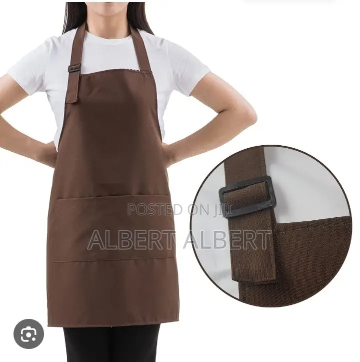 Cotton Apron With Adjustable Neck