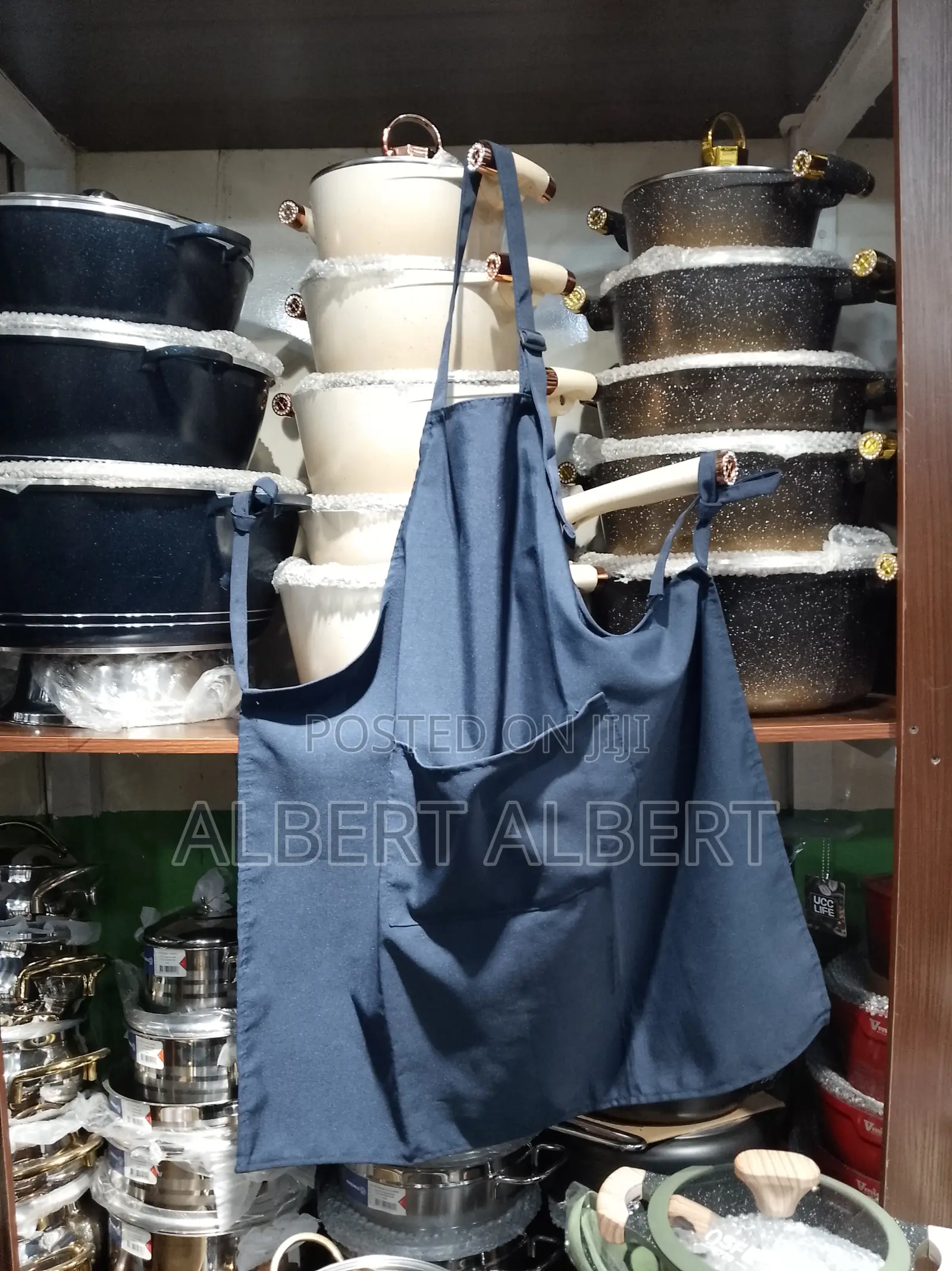 Cotton Apron With Adjustable Neck