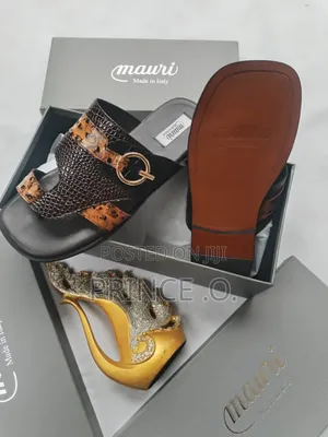 Black and Brown Hand Made Slippers