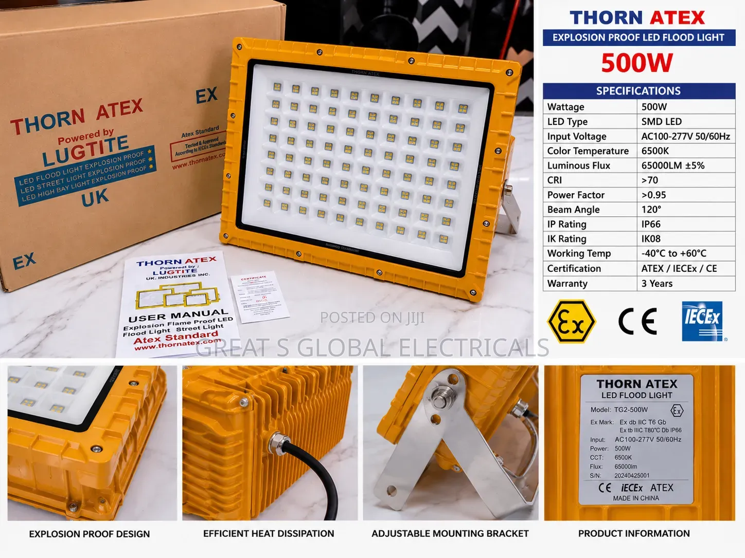 500w Thorn Atex Explosion-Proof Led Floodlight