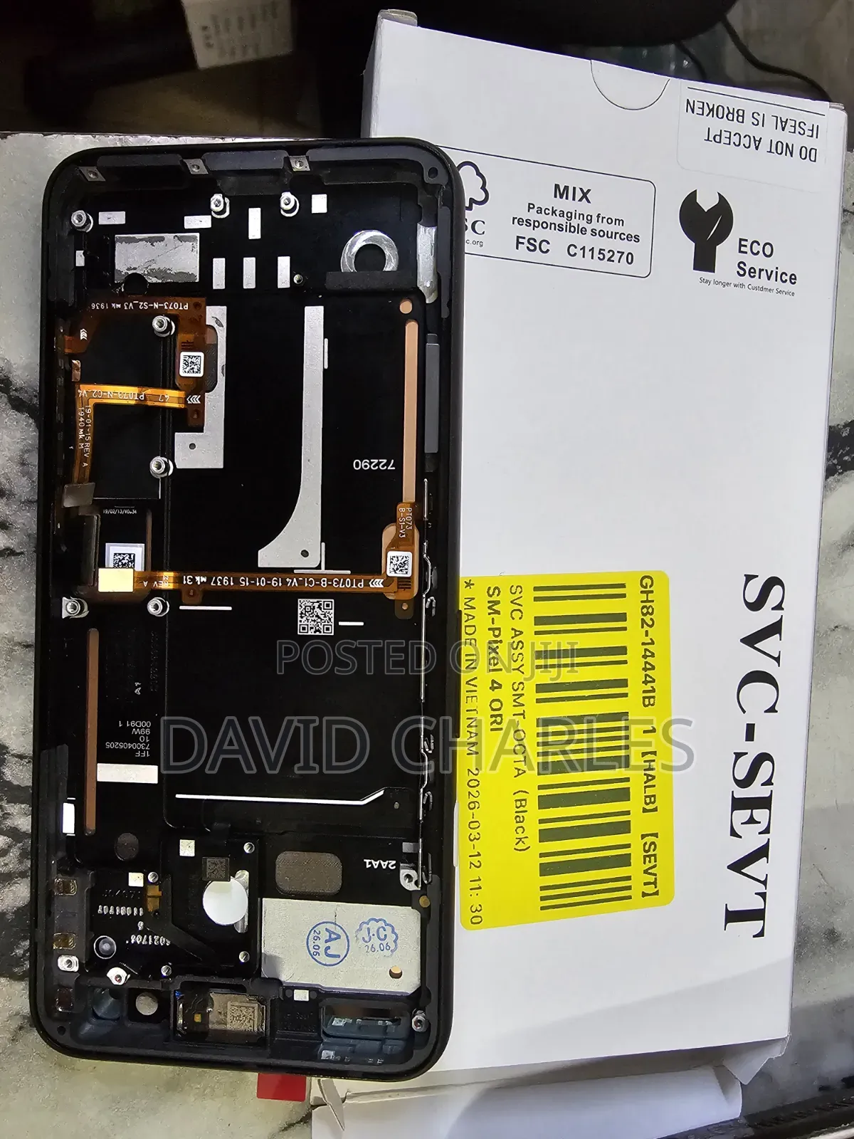 Pixel 4 Original Screen With Frame