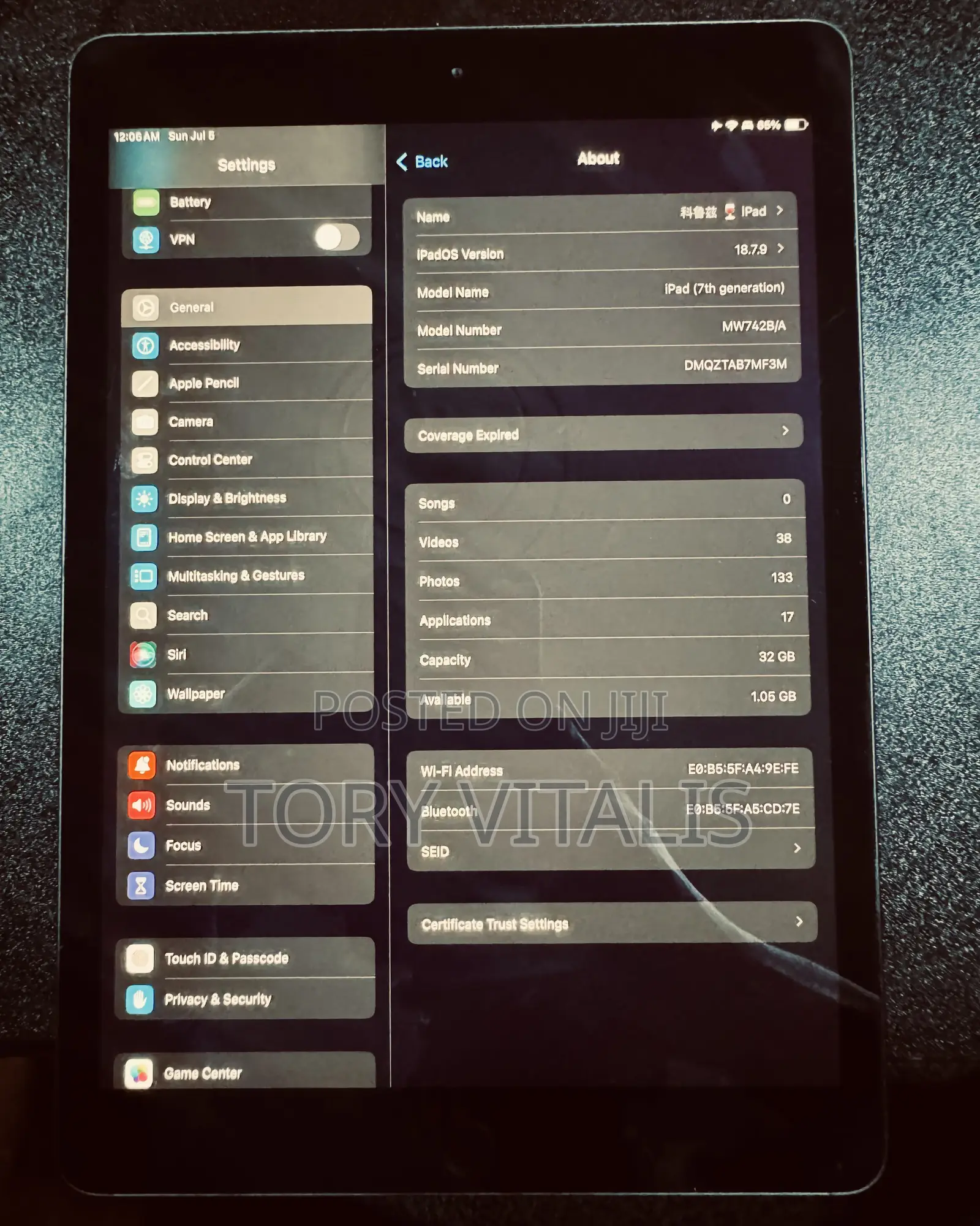 Apple iPad 10.2 (2019) 32 GB Gray