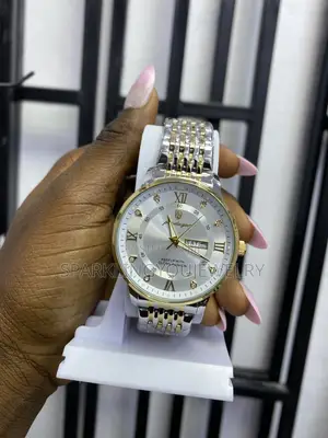 Gold Shell White Surface Steel Strap Poedagar Watch for Men
