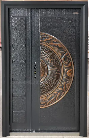 Italian-Style Security Cast Door Features a Prominent Copper Cast
