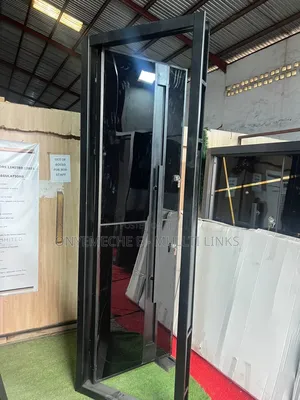 High-security Pivot Entrance Door With A Sleek Reflective Panel Design