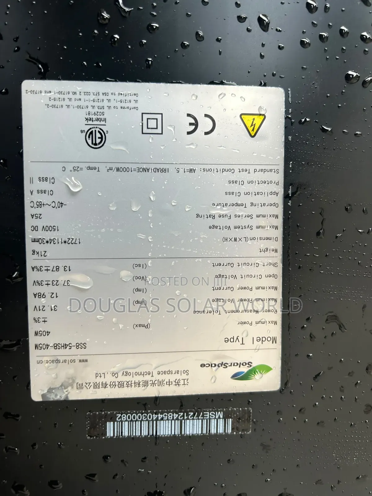 Solar Space 450w Mono Half-Cut Cell Solar Panel