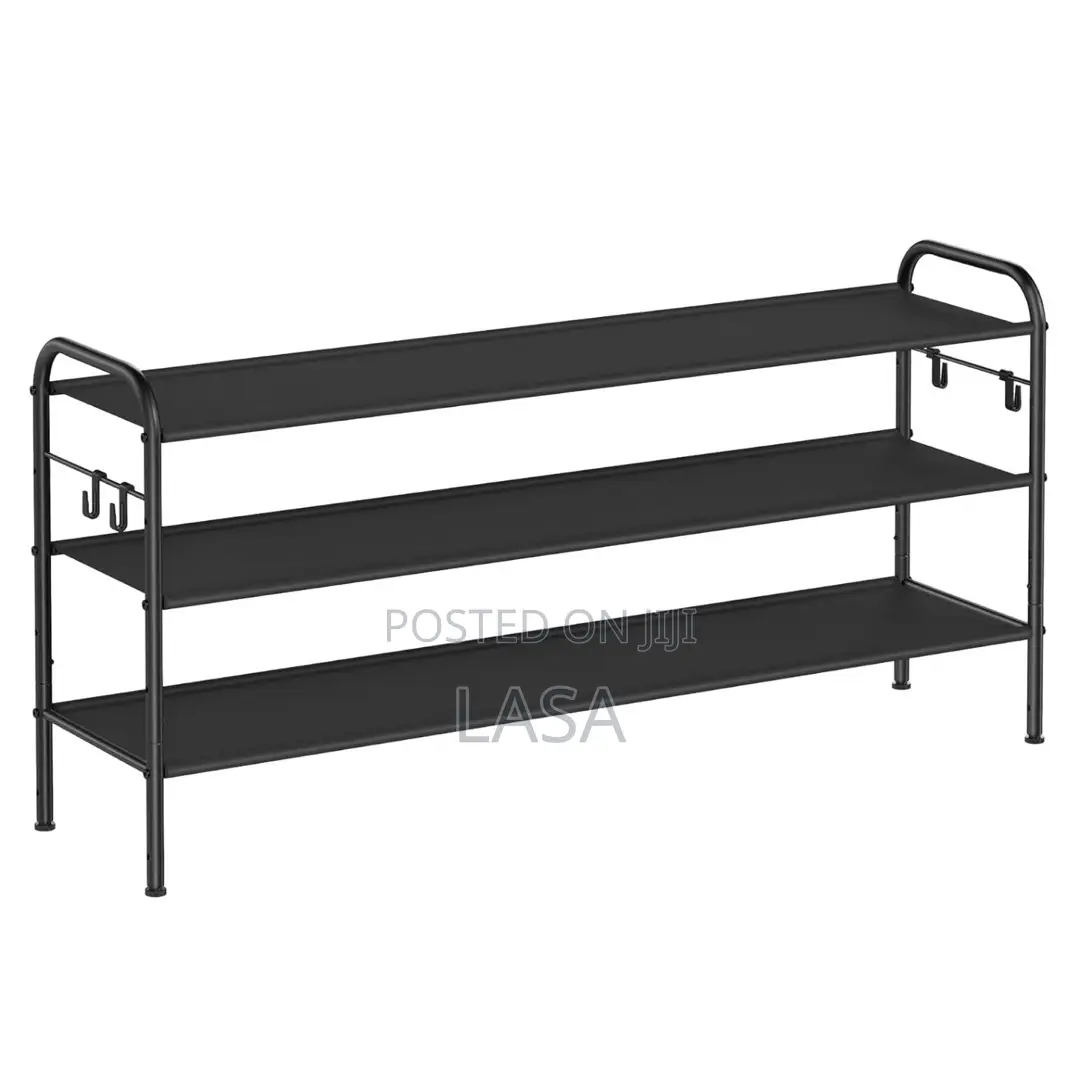 3-tier Shoe Rack With Side Holders