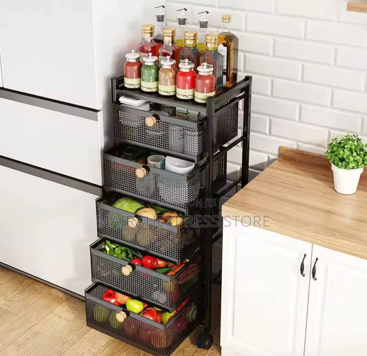 Kitchen Basket Floor Multi-layer Storage Racks 2st7