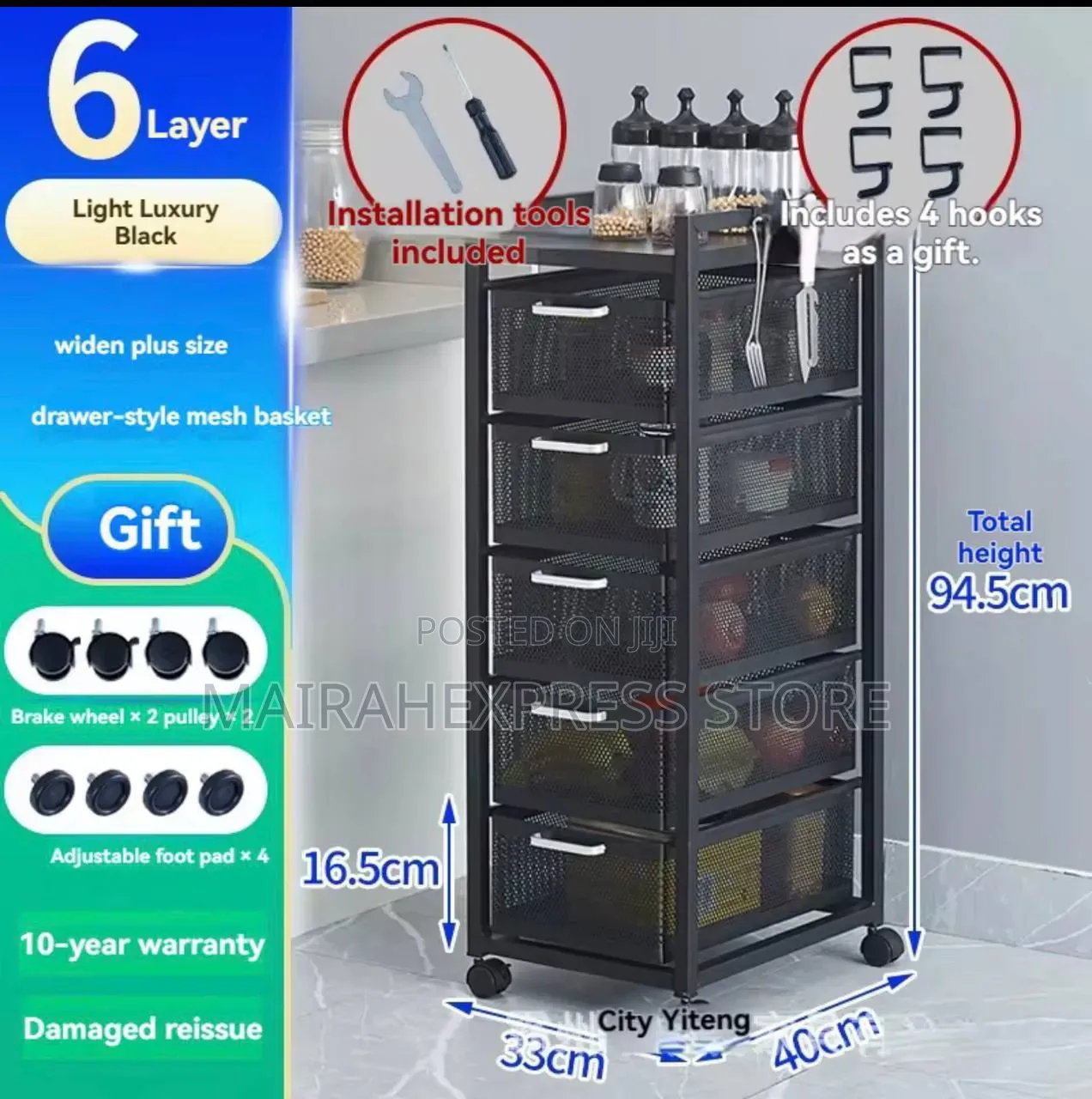 Kitchen Basket Floor Multi-layer Storage Racks 2st7