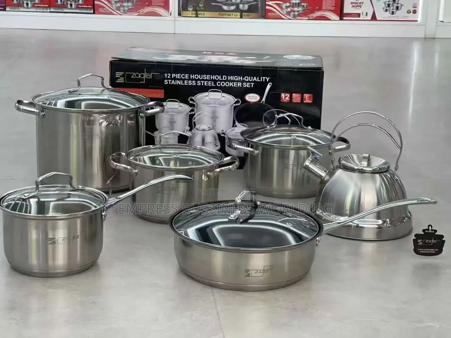 12 Pieces Quality Stainless Healthy Pots