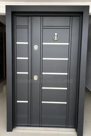Turkish Steel Security Door Features a Sleek Gray Finish