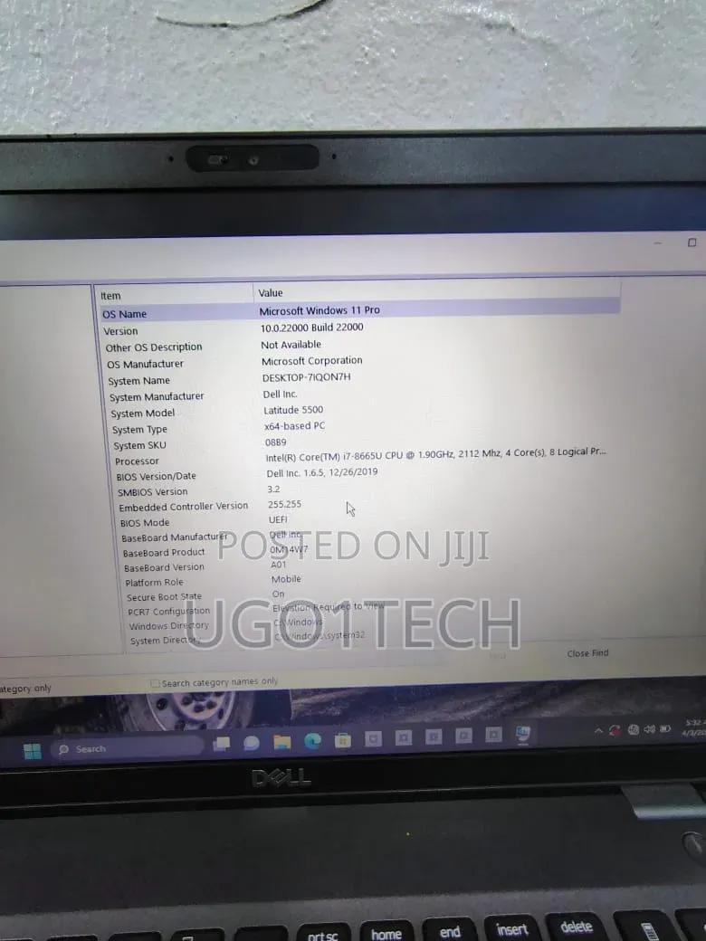 Laptop Dell Latitude 5500 8GB Intel Core i5 SSD 256GB