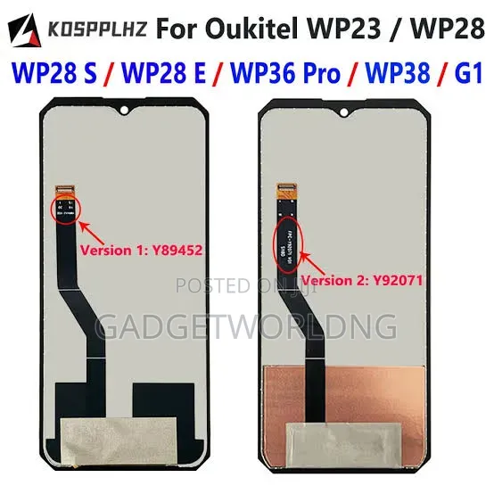 Oukitel Wp23/S/Plus,Wp28e,Wp32,Wp55s,Wp56,Wp58,Wp60 LCD Screen