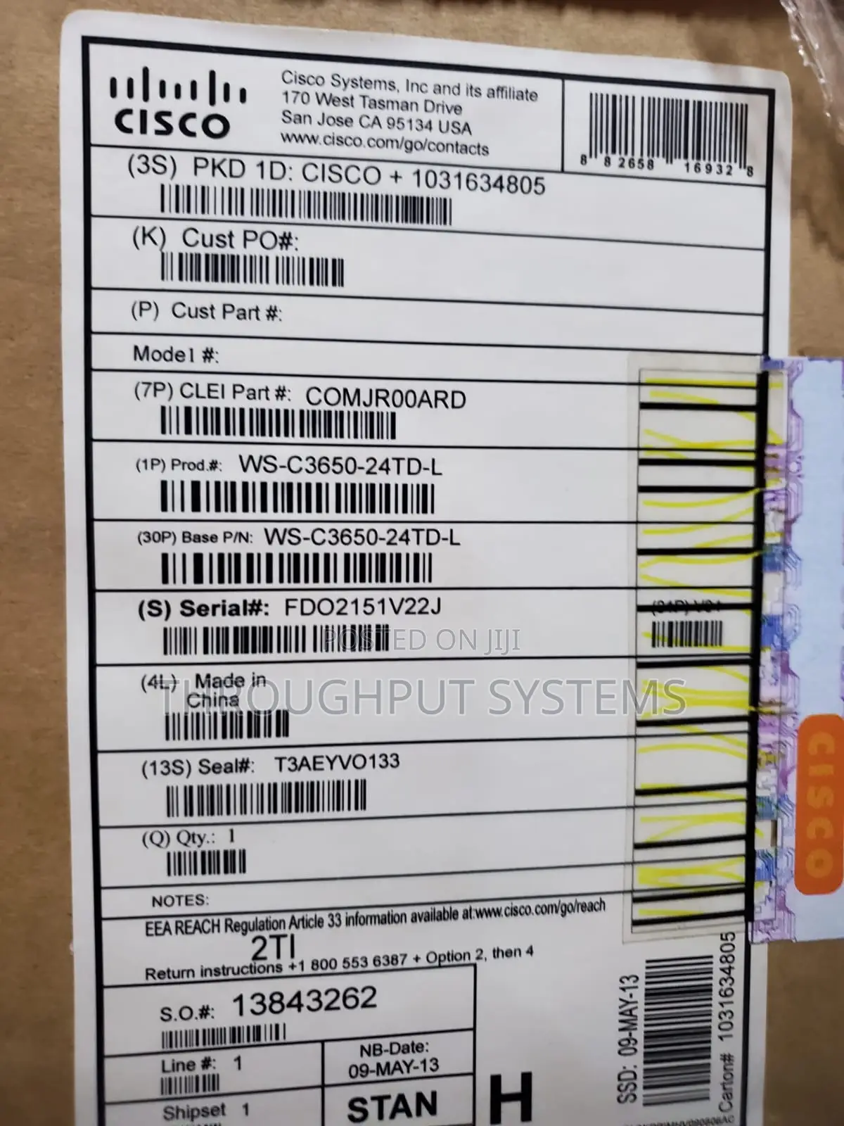 Cisco Ws-C3750-24td-L