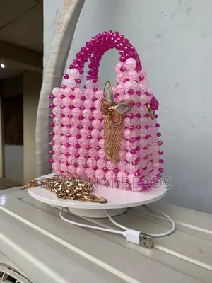 Pinky Beaded Bag