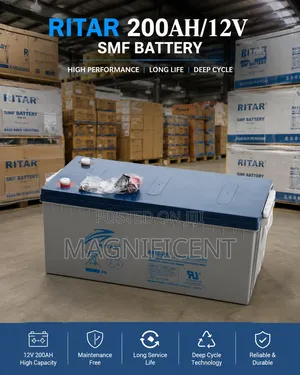 Ritar 200ah 12v SMF Deep Cycle Battery – High Capacity