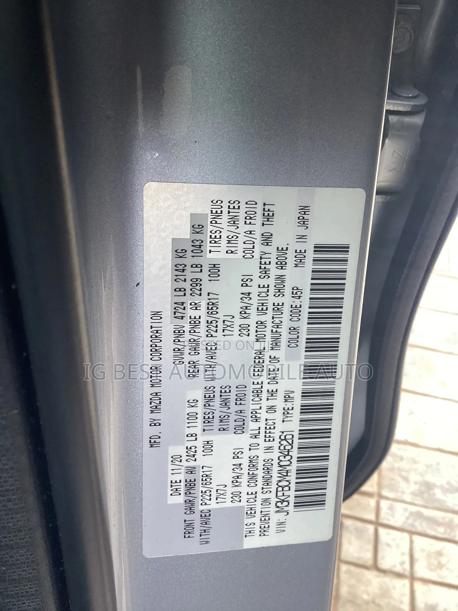 Mazda CX-7 2021 Gray