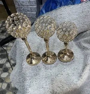 Crystal Candle Holder - 3pcs