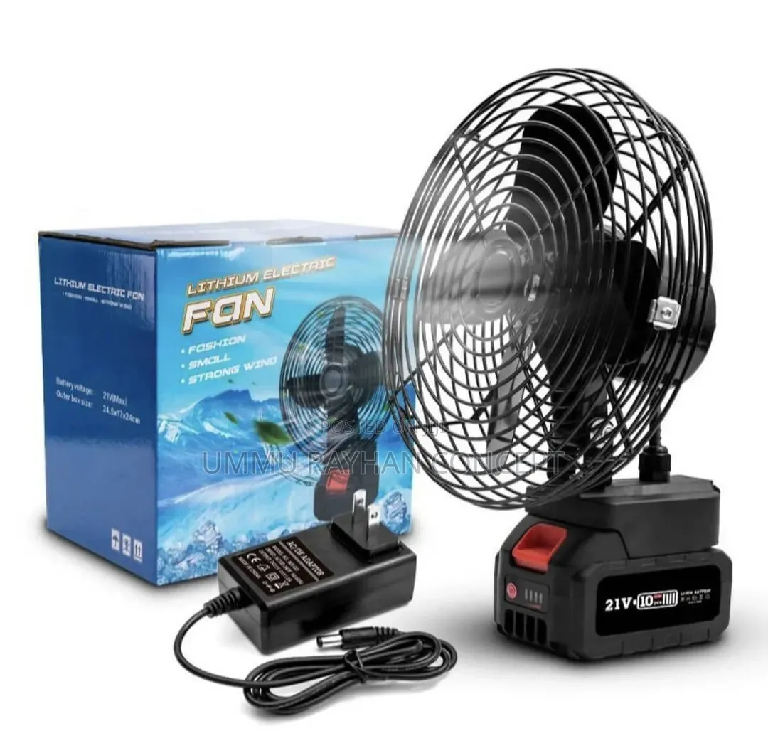 Rotating Lithium Rechargeable Fan With Double Lithium Battery.
