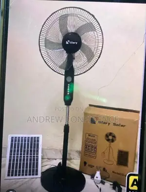 Brand New Solar Rechargeable Fan – Powerful Cooling, Long Battery